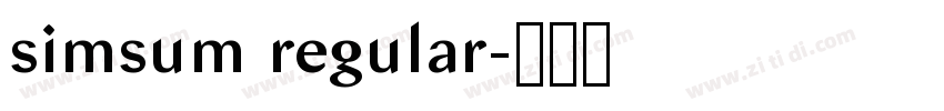 simsum regular字体转换 simsum regular字体转换